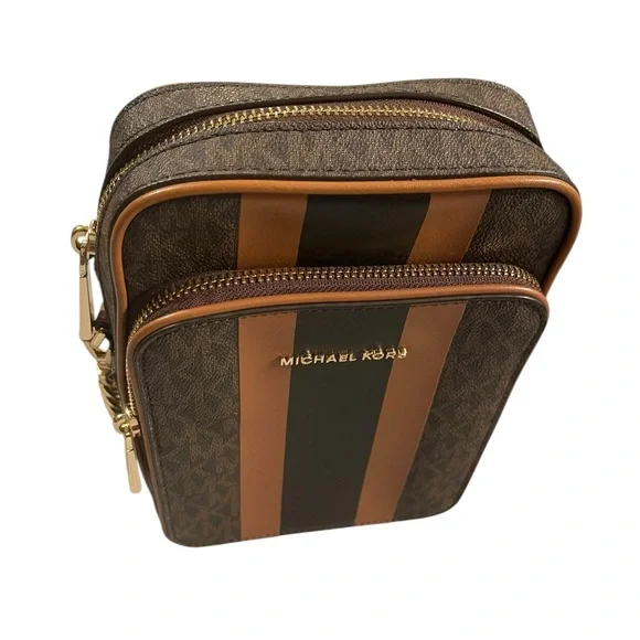 NWOT Michael Kors Jet Set Striped Crossbody - Picture 8 of 14